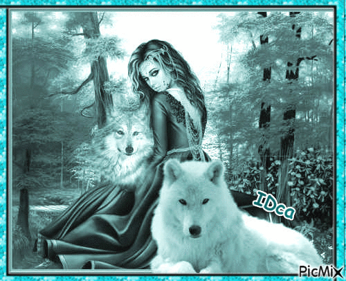 Belle et le loup - Ingyenes animált GIF