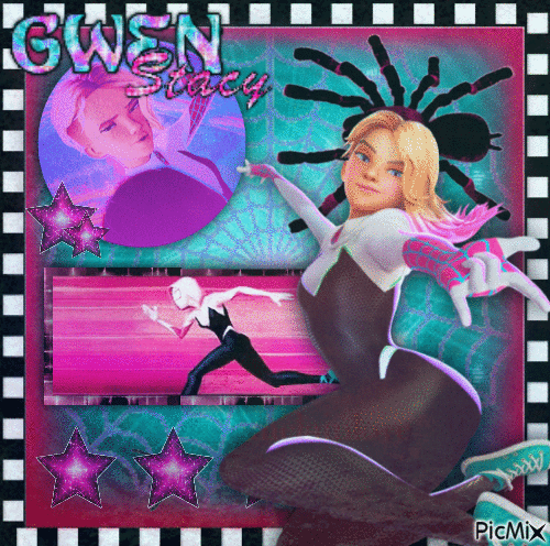 Gwen Stacy / Ghostspider - Spiderverse - GIF เคลื่อนไหวฟรี