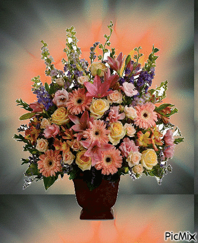 virág vázába - GIF animate gratis