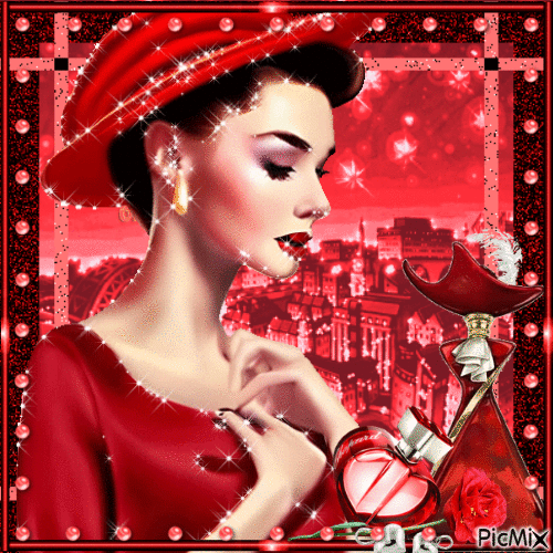 Lady In Red - Бесплатный анимированный гифка