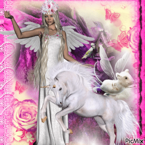 lady unicorn - Darmowy animowany GIF