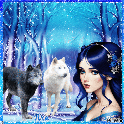 Les loups et la princesse - 無料のアニメーション GIF