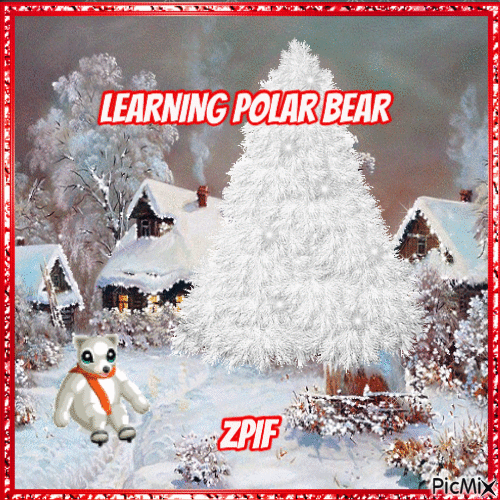 Learning Polar Bear - Gratis animerad GIF