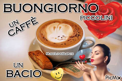 buongiorno caffè bacio - PNG gratuit