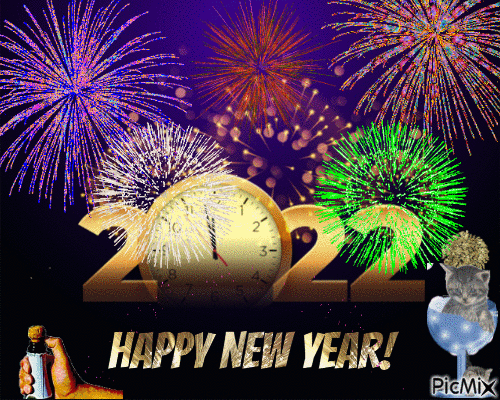 New year 2022 greeting ver.2 - Darmowy animowany GIF