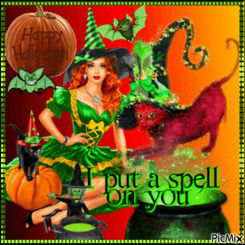 Halloween Witch - Free animated GIF