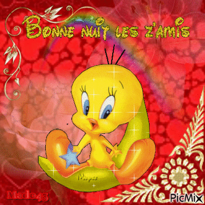 Bonne Nuit les Amies - Бесплатный анимированный гифка