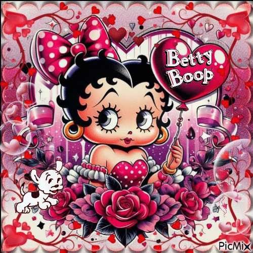 Betty boop saint valentin - Безплатен анимиран GIF