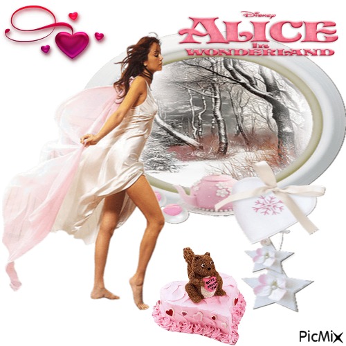 Pink Alice In Wonderland - безплатен png