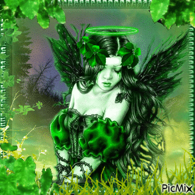 green angel - Бесплатный анимированный гифка