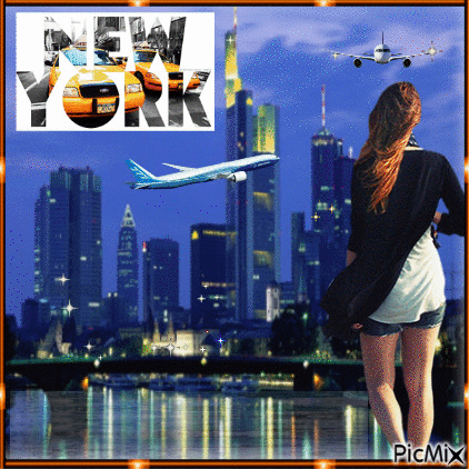 NEW YORK - GIF animasi gratis