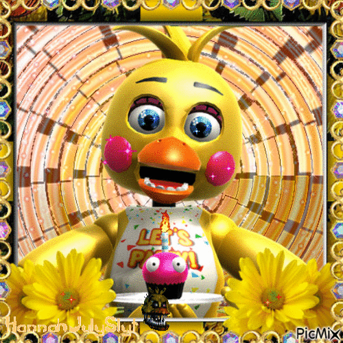 Toy Chica & Cupcake - Free animated GIF