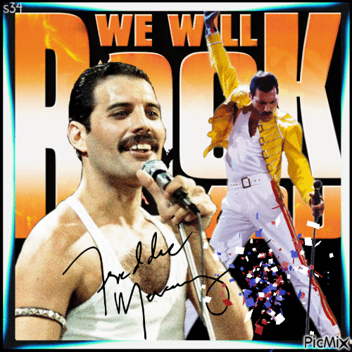 Freddie Mercury - Zdarma animovaný GIF