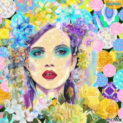 Women art Multicolored/contest - Безплатен анимиран GIF