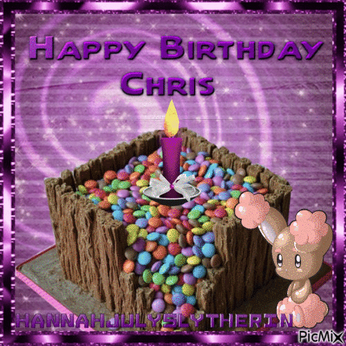 Happy Birthday Chris - Бесплатный анимированный гифка