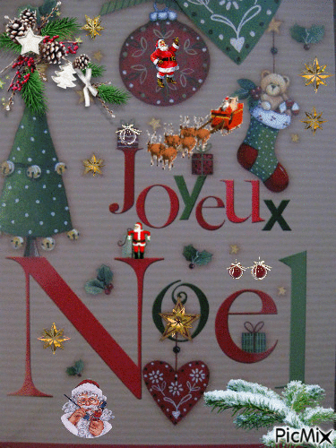 Joyeux Noël - Бесплатный анимированный гифка