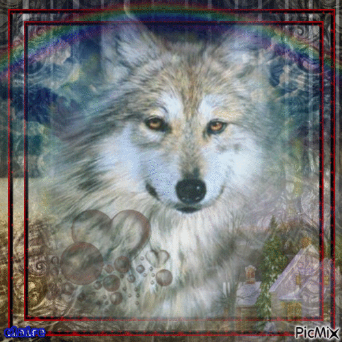le loup qui meure d'amour - Gratis animerad GIF