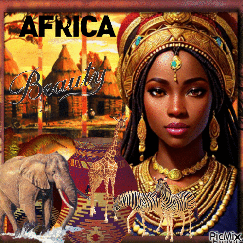 Beauté Africaine - GIF animado grátis