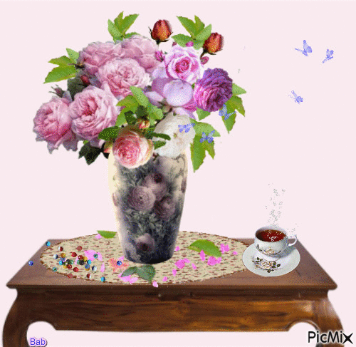 Bouquet de roses - Animovaný GIF zadarmo