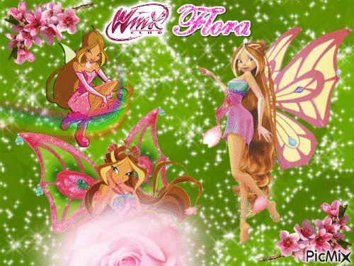 Winx club Flora - Nemokamas animacinis gif