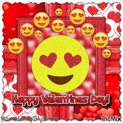 ♥♥♥Happy Valentines Emoji♥♥♥ - Darmowy animowany GIF