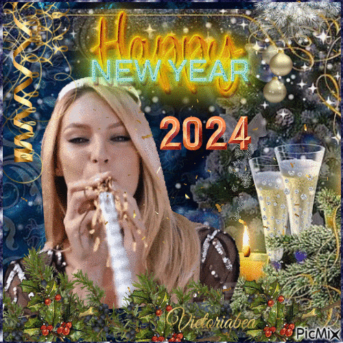 Happy New Year 2024 - Gratis geanimeerde GIF