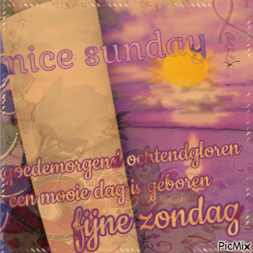 sunday  zondag - Darmowy animowany GIF