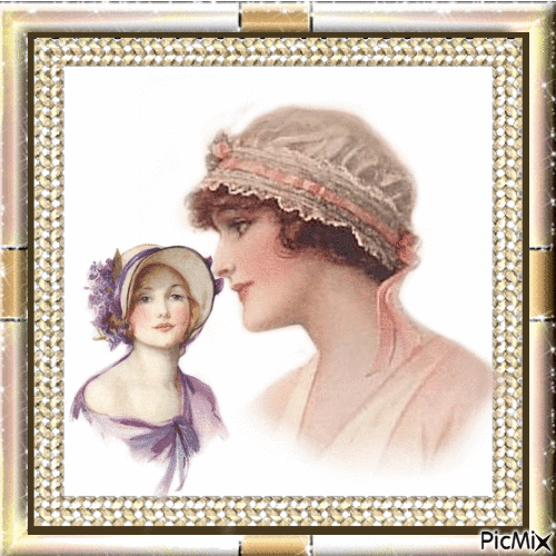 2 Ladys vintage - Bezmaksas animēts GIF
