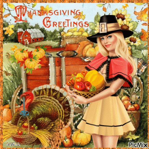 Thanksgiving Greetings - GIF animé gratuit
