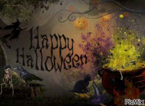 Spooky woods - GIF animasi gratis
