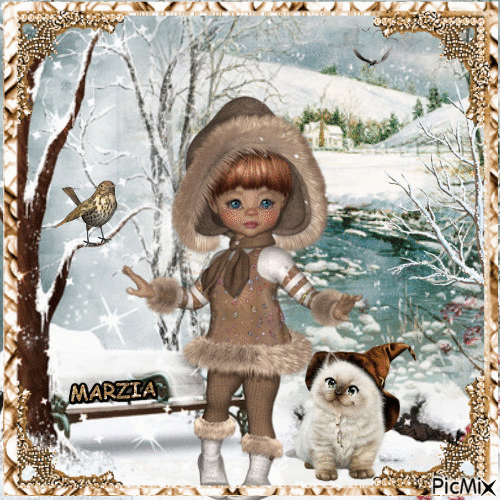 The doll of winter - Δωρεάν κινούμενο GIF