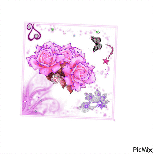 rose et diamants - 無料のアニメーション GIF