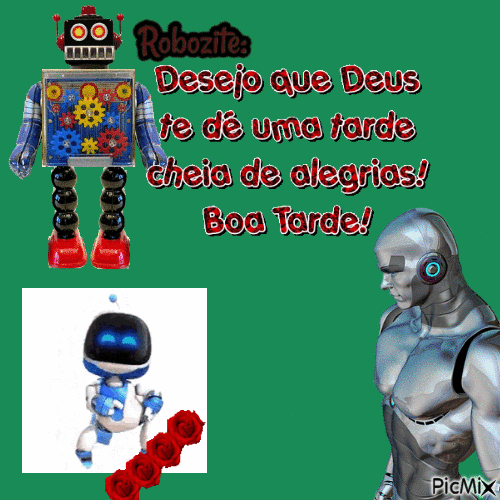 boa tarde robo - Бесплатный анимированный гифка