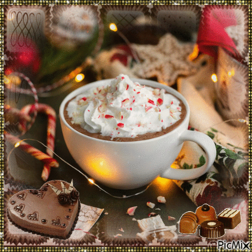 CHRISTMAS HOT CHOCOLATE - 無料のアニメーション GIF