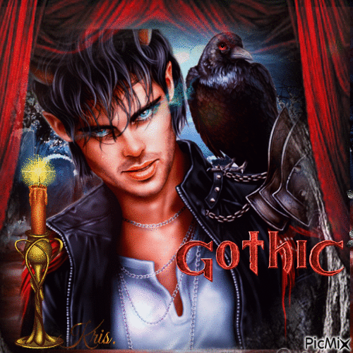 Homme gothique - Бесплатный анимированный гифка