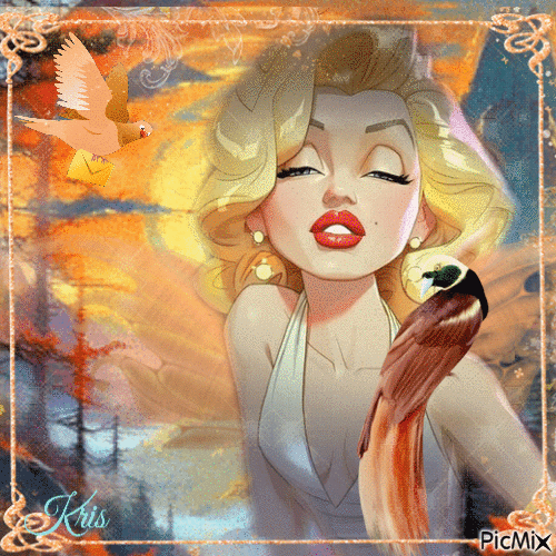 Marilyn - Fantasy - GIF animado gratis