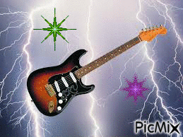La Guitare Illuminée ** - GIF animado grátis