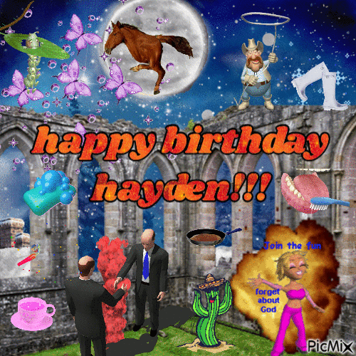 happy birthday hayden - Free animated GIF