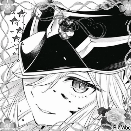 Manga noir et blanc - Gratis animerad GIF