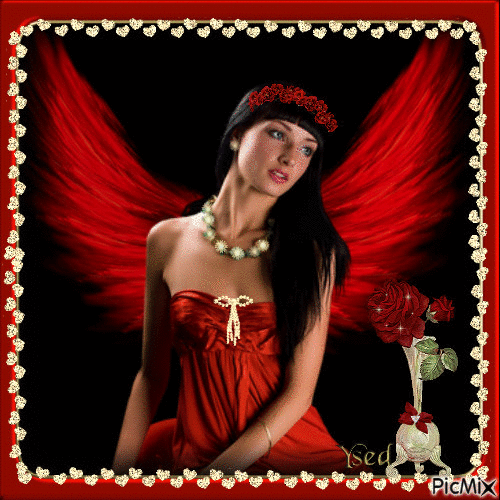 El angel rojo... - Besplatni animirani GIF