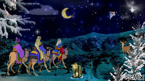 Reyes Magos - GIF animado grátis