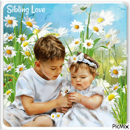 Sibling Love. Brother and sister - GIF animé gratuit