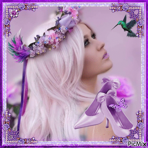 pretty in lilac - GIF animé gratuit