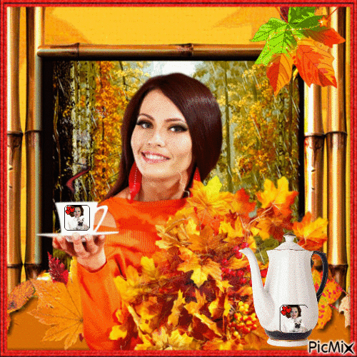 Autumn coffee for you - Free animated GIF