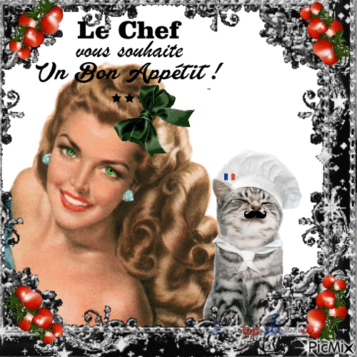 Le Chef vous souhaite un bon Appétit ! - Бесплатный анимированный гифка