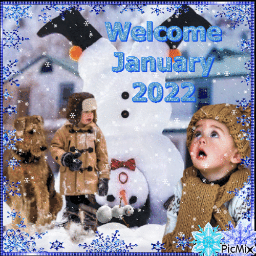 Welcome January 2022 - Free animated GIF