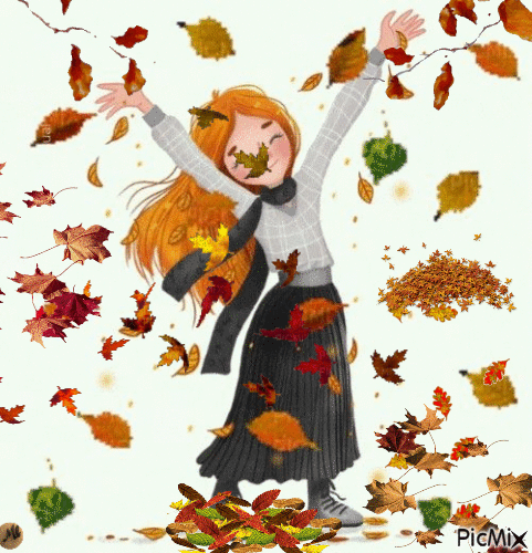 LLuvia de hojas - Ingyenes animált GIF