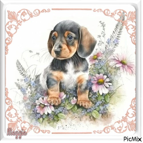 dash hound puppy - Free PNG