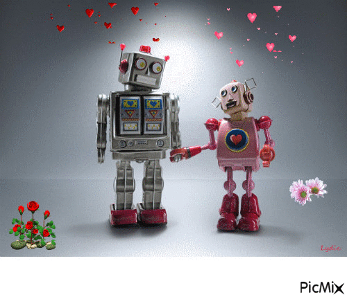 L'amour des robots - Gratis animeret GIF