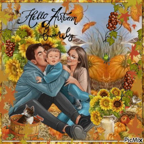 Autumn Family - Δωρεάν κινούμενο GIF